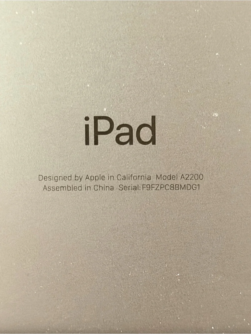 Apple iPad Tablet - Model A2200